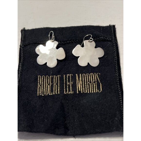 RLM Robert Lee Morris Andy Warhol Sterling 925 Flower Earrings All Is Pretty - Picture 1 of 15